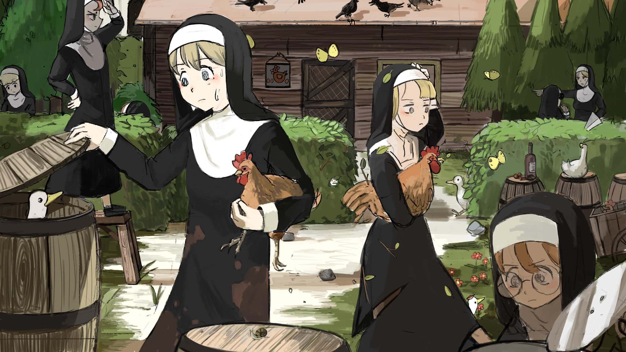 Монахиня из аниме
